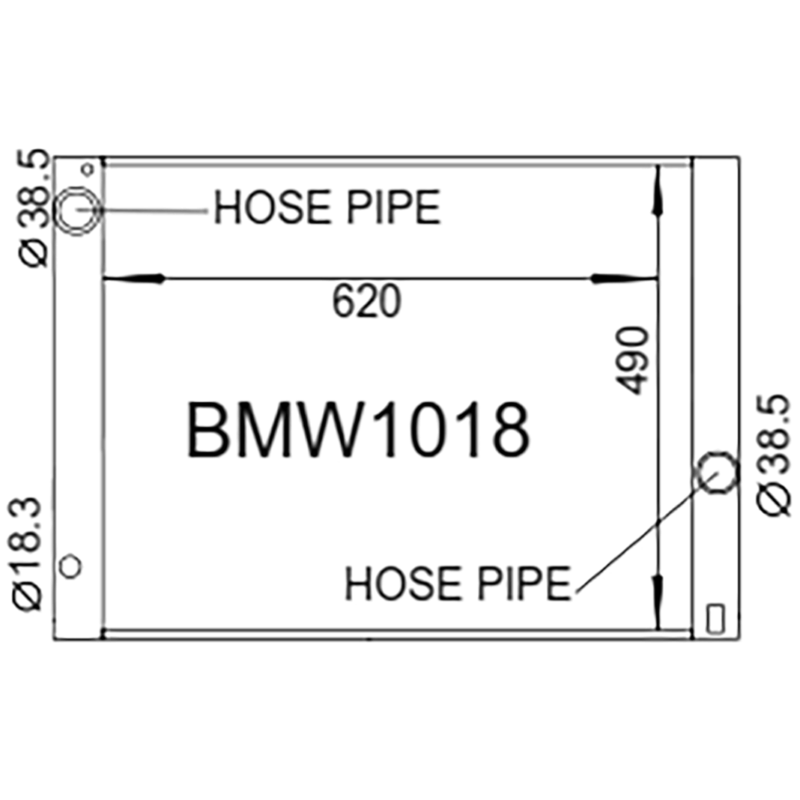 BMW 5 Series E60, 6 Series E63 / E64 & 7 Series E65 2002-2010 [Single Heater Pipe]